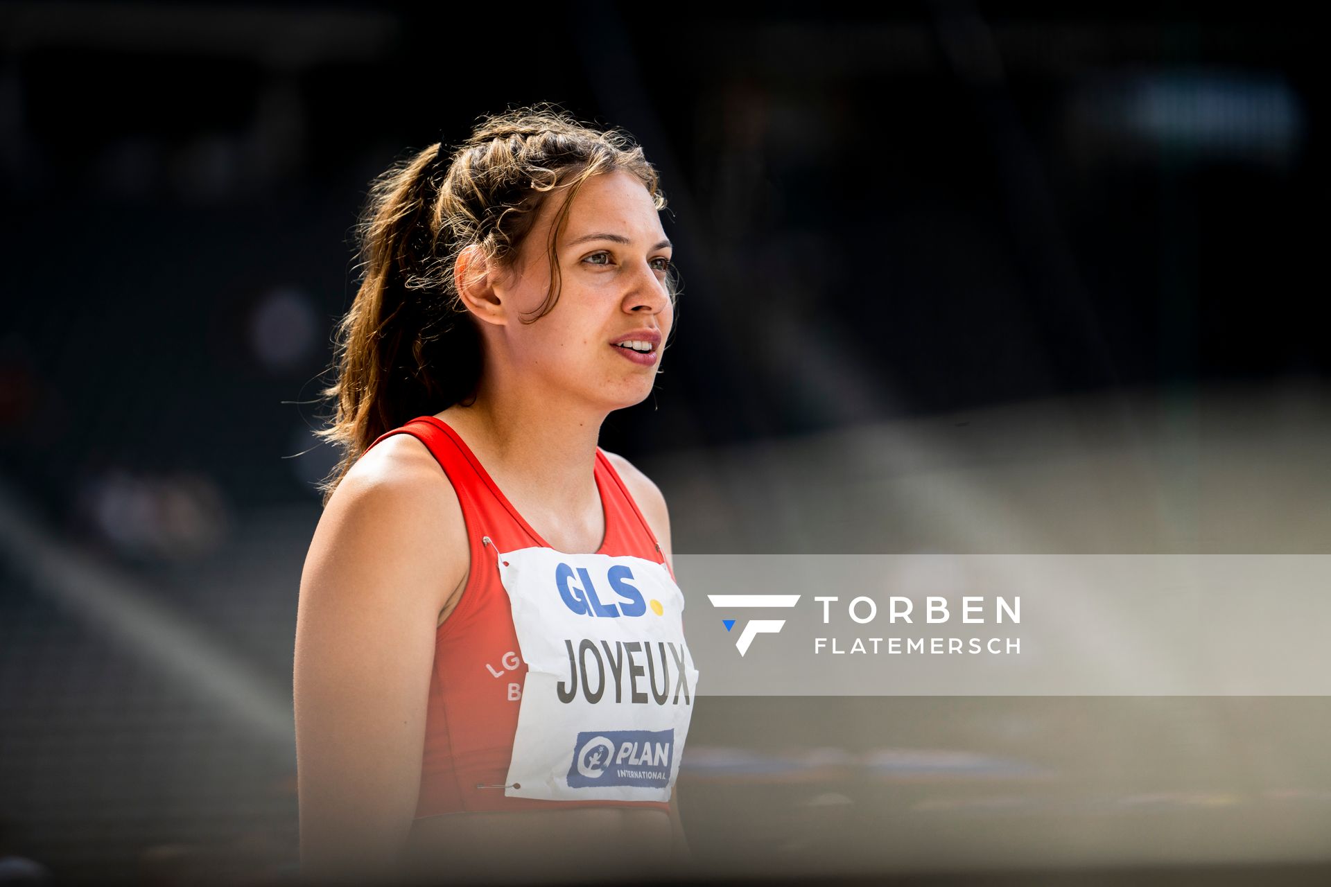 Caroline Joyeux (LG Nord Berlin) waehrend der deutschen Leichtathletik-Meisterschaften im Olympiastadion am 26.06.2022 in Berlin